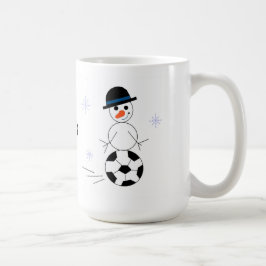 Caneca De Café Jogador de Futebol Snowman