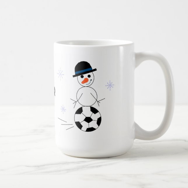 Caneca De Café Jogador de Futebol Snowman (Direita)