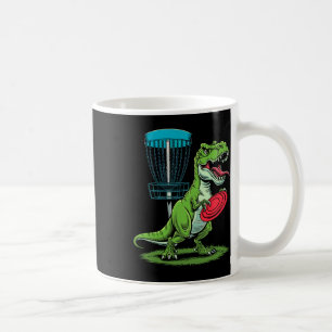 Caneca De Café Jogador de golfe de disco de dinossauro engraçado 