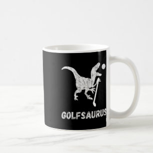 Caneca De Café Jogador de Golfe Miniatura Engraçado Golfista Dino
