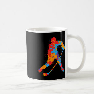 Caneca De Café Jogador de Hóquei Colorido Infantil Meninos Homens