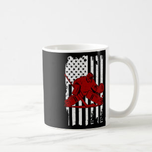 Caneca De Café Jogador De Hóquei Dos Eua Vintage - Bandeira Dos E