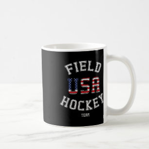 Caneca De Café Jogador de Hóquei em Campo da American Flag Usa co