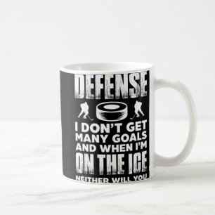 Caneca De Café Jogador de Hóquei em Gelo Defesa Goalie Eu não ten