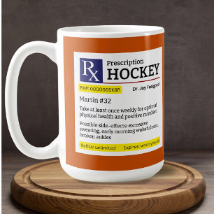 Caneca De Café Jogador de Hóquei Engraçado Prescrito