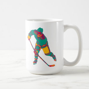 Caneca De Café Jogador De Hóquei No Gelo, Mug Personalizado