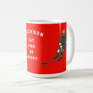 Caneca De Café Jogador de Hóquei Personalizado - Gift Mug