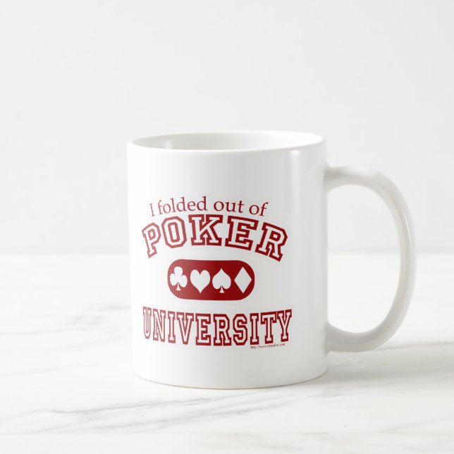 Caneca De Café Jogador de Jogos de Cartas Divertidos da Universid (Direita)