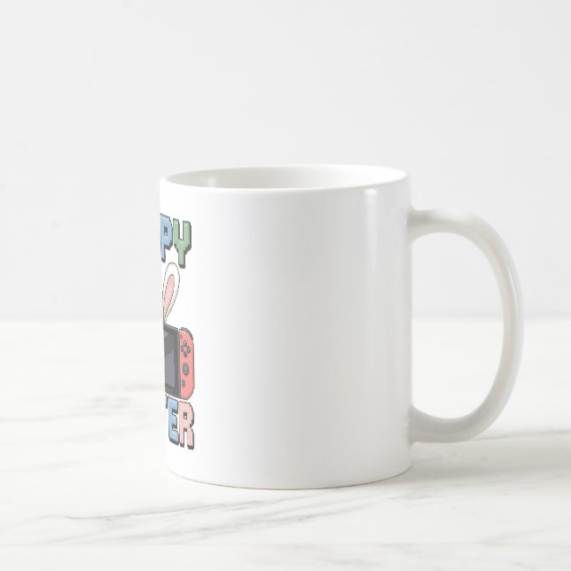 Caneca De Café Jogador de Jogos de Páscoa Coelho de Gaming (Direita)