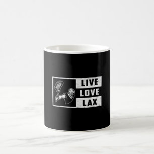 Caneca De Café Jogador de Lacrosse Esporte Live Love Lax Engraçad