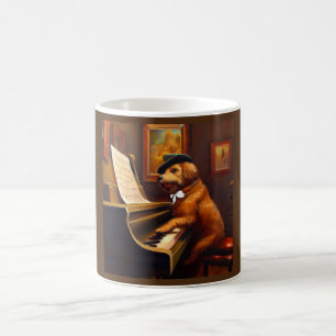 Caneca De Café Jogador de Piano de Cães