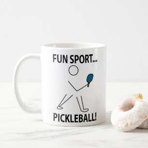 Caneca De Café Jogador de Pickleball Esportes Diversão Esporte Pi