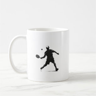 Caneca De Café Jogador de Pickleball Silhout Design