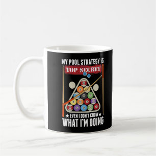 Caneca De Café Jogador de Piscina Engraçado do Billiard Strategy