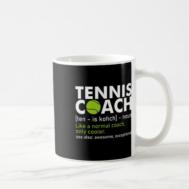 Caneca De Café Jogador de Racket Tênis de Definição de Tênis Engr (Direita)