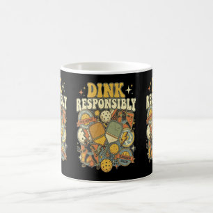 Caneca De Café Jogador de Raquete de Pickleball Dink Responsavelm