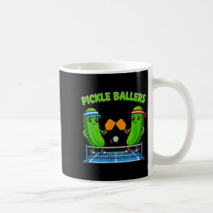Caneca De Café Jogador de raquete de pickleball divertido pickle