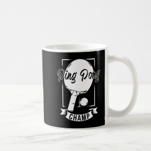 Caneca De Café Jogador de Tênis de Diversão Ping Pong Champ