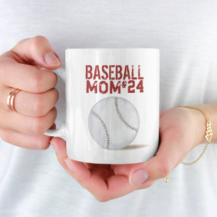 Caneca De Café Jogador de Tipografia Simples da Mãe Moderna de Ba