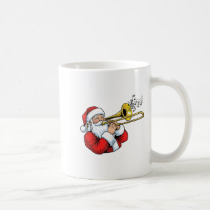 Caneca De Café Jogador de Trombone Papais noeis de Natal Meninos 