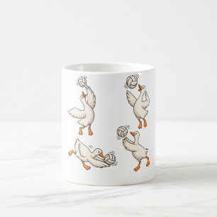 Caneca De Café Jogador de Volei de Ganso Engraçado Personalizado