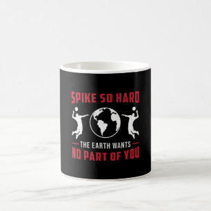 Caneca De Café Jogador De Voleibol Spike So Duro Beach Voleibol