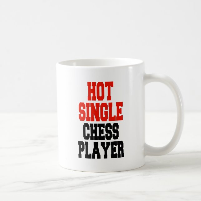 Caneca De Café Jogador de Xadrez de Solteiro Quente (Direita)