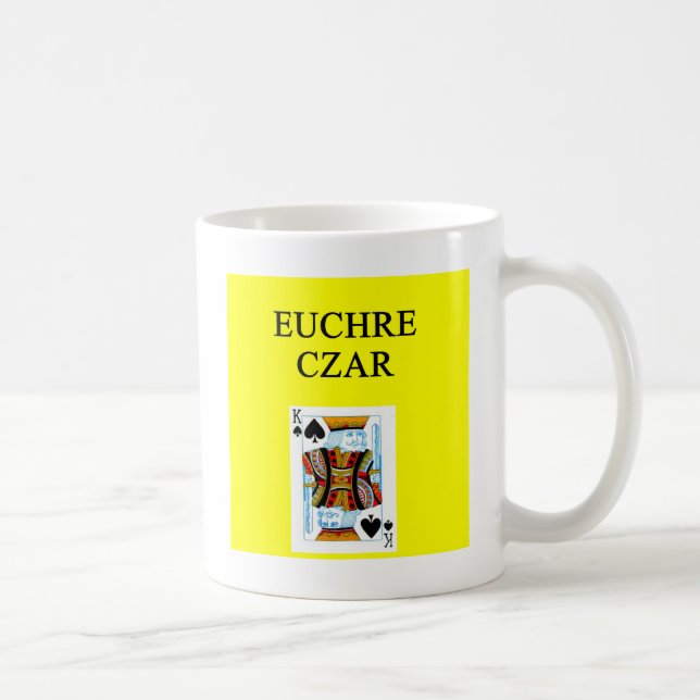 Caneca De Café Jogador do EUCHRE (Direita)