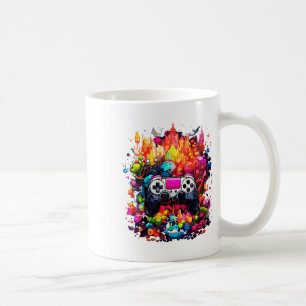 Caneca De Café Jogador Legal Tie Dye Colorir Controlador de Jogo