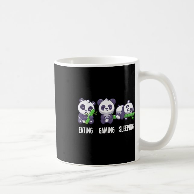 Caneca De Café Jogador Panda Comendo Jogos Dormindo Para Multijog (Direita)