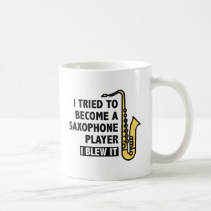 Caneca De Café Jogador saxofone