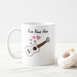 Caneca De Café Jogador Uke De Casamento Personalizado Ukulele