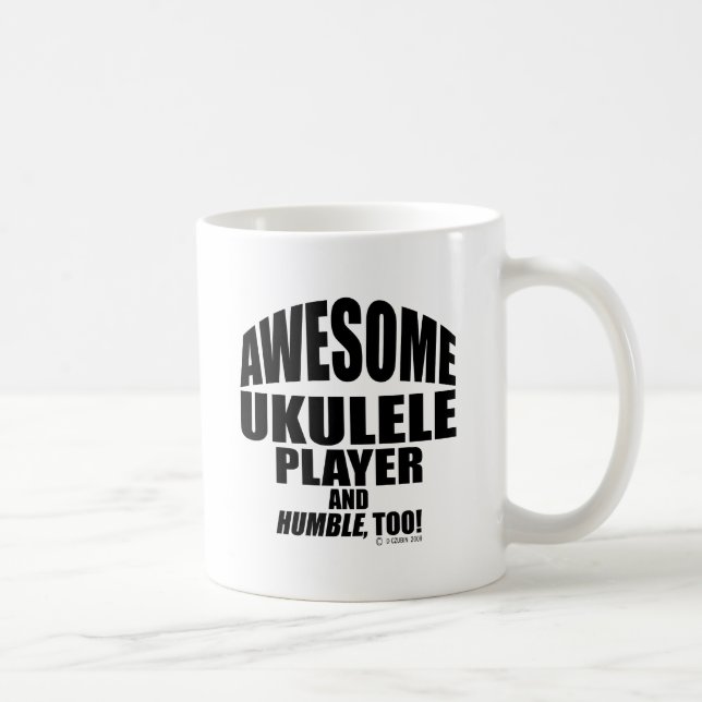Caneca De Café Jogador Ukulele Incrível (Direita)