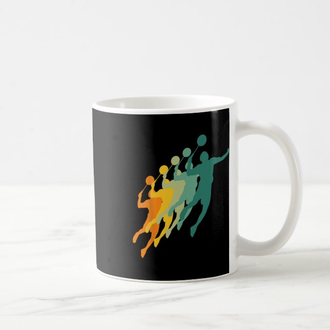Caneca De Café Jogadores De Badminton Do Retro Enchem Caco De Rac (Direita)