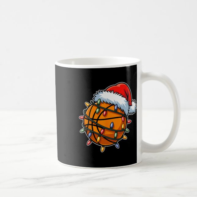 Caneca De Café Jogadores de Esqueleto Engraçados Luzes de Natal C (Direita)