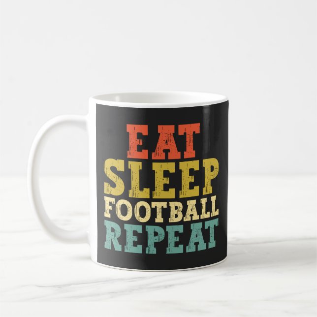 Caneca De Café Jogadores De Futebol Comem Repetição De Futebol No (Esquerda)