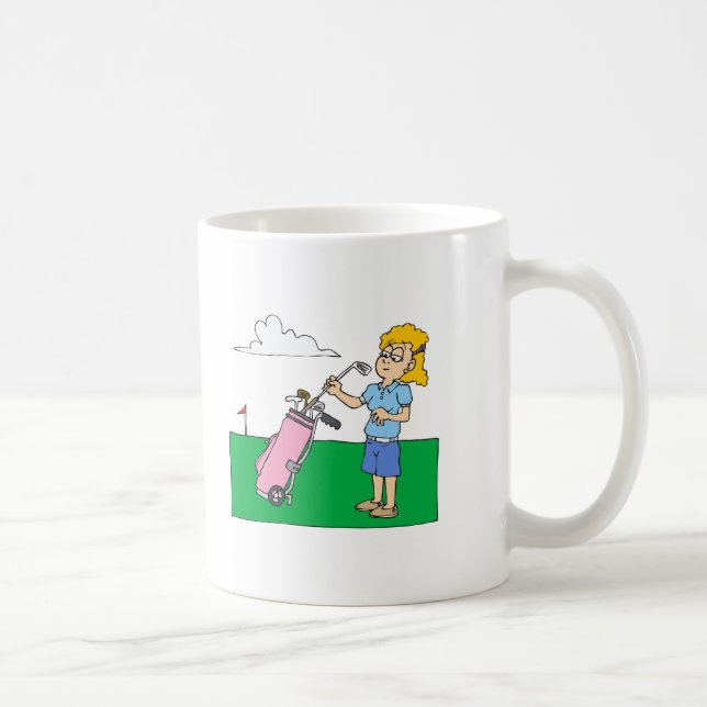 Caneca De Café Jogadores de golfe da menina (Direita)