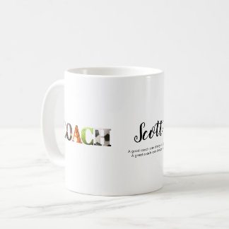 Caneca De Café Jogadores de nomes personalizados do Treinador