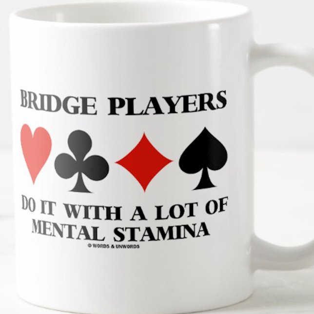Caneca De Café Jogadores De Ponte Fazem Isso Com Muita Resistênci (Mug for anyone who is an avid bridge player & plays bridge with a lot of mental stamina)