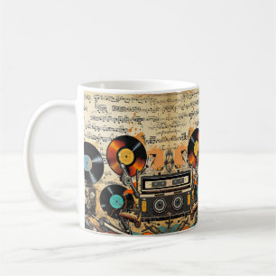 Caneca De Café Jogadores de Registro de Vintagem