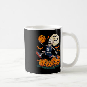 Caneca De Café Jogando basquete no Halloween Men