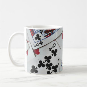 Caneca De Café Jogando Cartões Jogos de Pôquer Rainha King