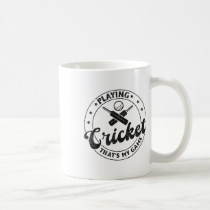 Caneca De Café Jogando Críquete Esse é o Meu Jogo - Críquete Críq
