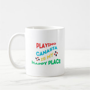 Caneca De Café Jogar Canastra É Meu Lugar Feliz
