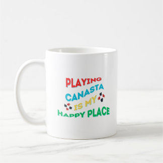 Caneca De Café Jogar Canastra É Meu Lugar Feliz