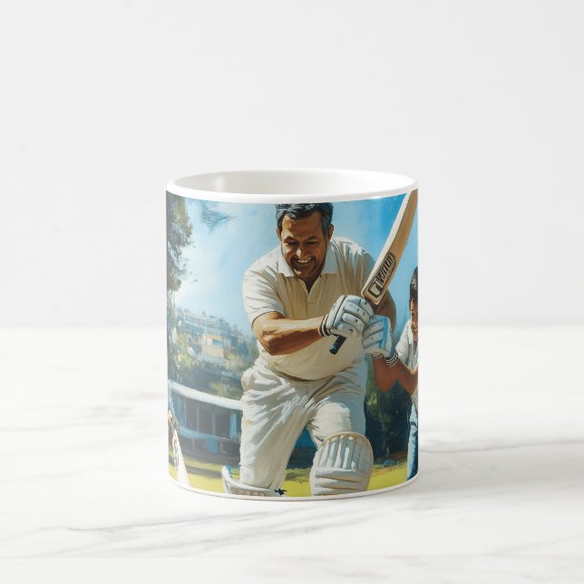 Caneca De Café Jogar Cricket Digital Art (Centro)