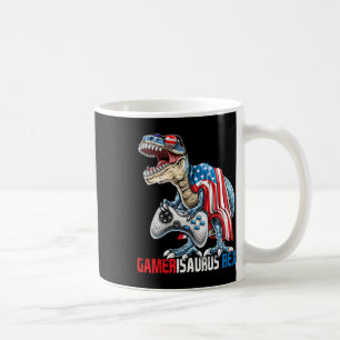Caneca De Café Jogo 4 De Julho T Rex Dinossaur Amerisaurus Rex Bo