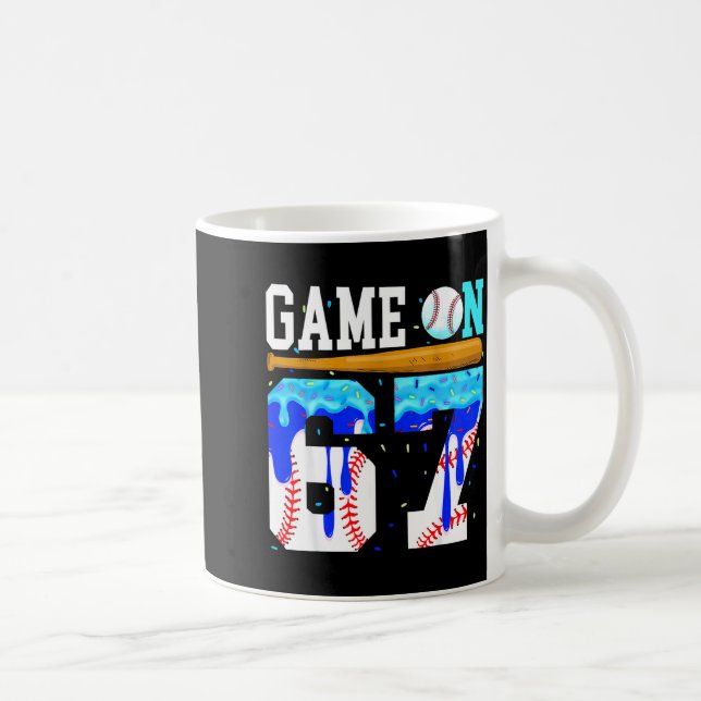 Caneca De Café Jogo Ativado 67 Beisebol Drip Seis Sete Meme 6 7 A (Direita)