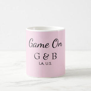 Caneca De Café Jogo ativado adicionar nome do casal festa de casa