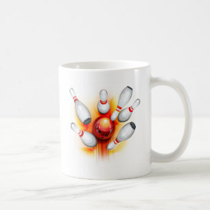 Caneca De Café Jogo da boliche (vista superior)